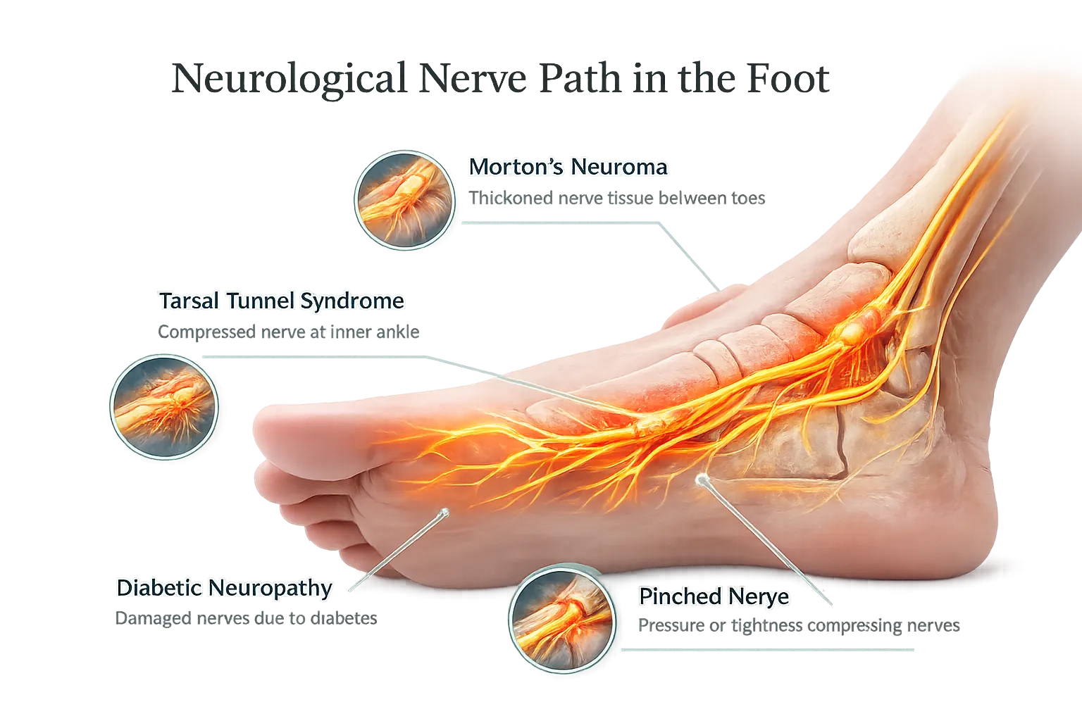 Neurological nerve path illustration
